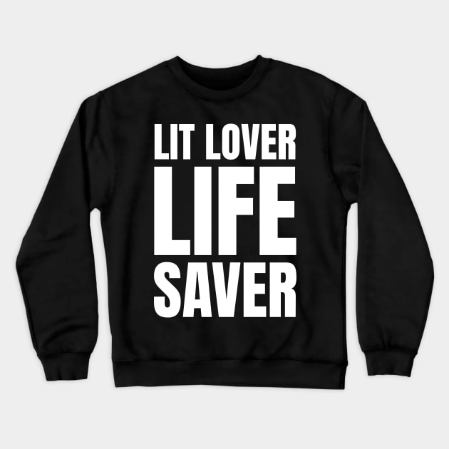 Nurse by Day, Lit Lover by Night: Perfect Gift for Registered Nurses Who Love Reading Crewneck Sweatshirt by YUED